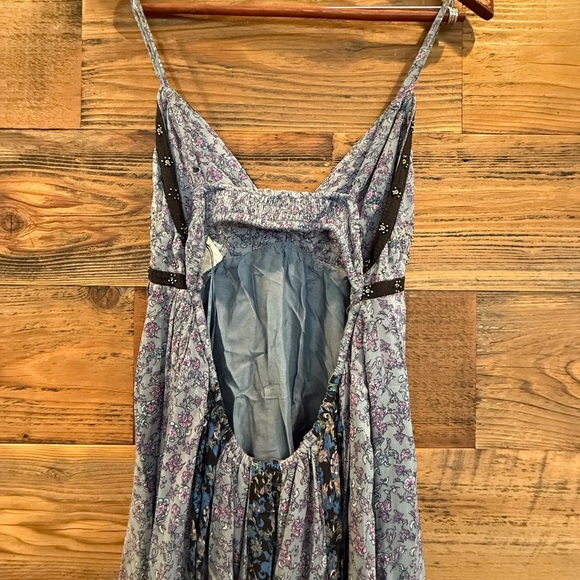 Free People Forever Time Backless Blue Floral Maxi Dress NWT - Picture 9 of 12